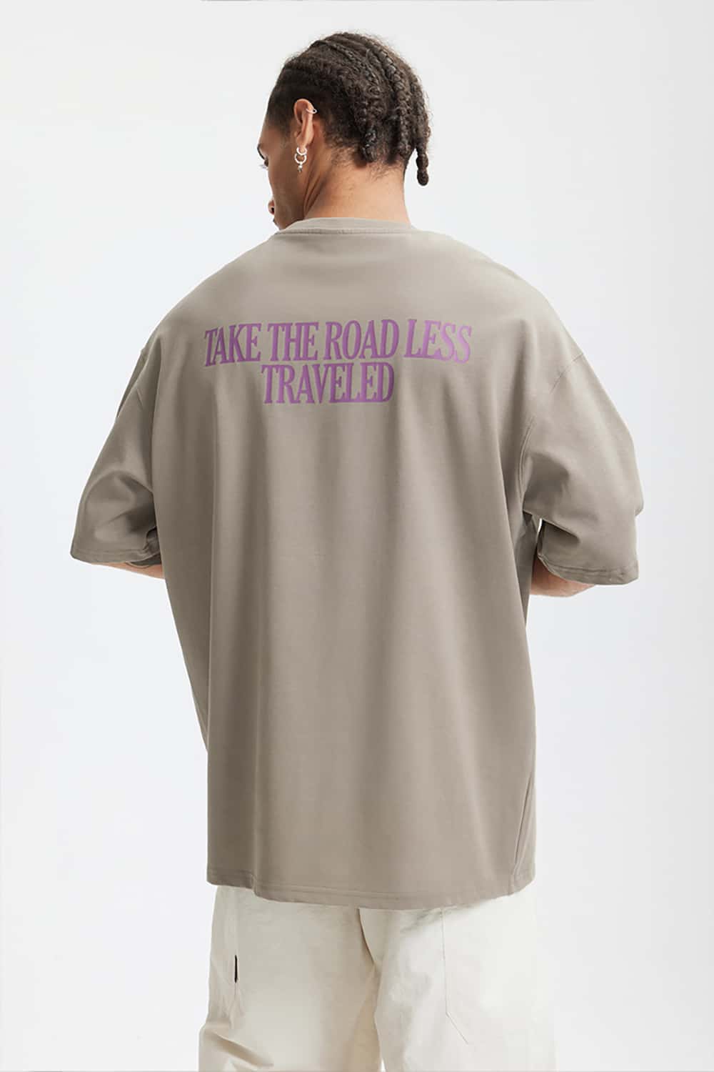 Heavyweight Motorcycle Foam Print T-Shirt - 265G Street Casual Short Sleeve