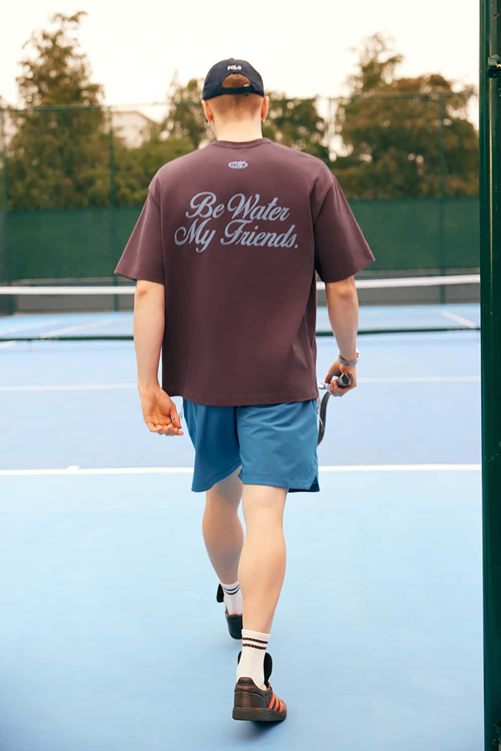 Vintage Heavyweight Pocket Flock Print T-Shirt - Loose Fit Short Sleeve