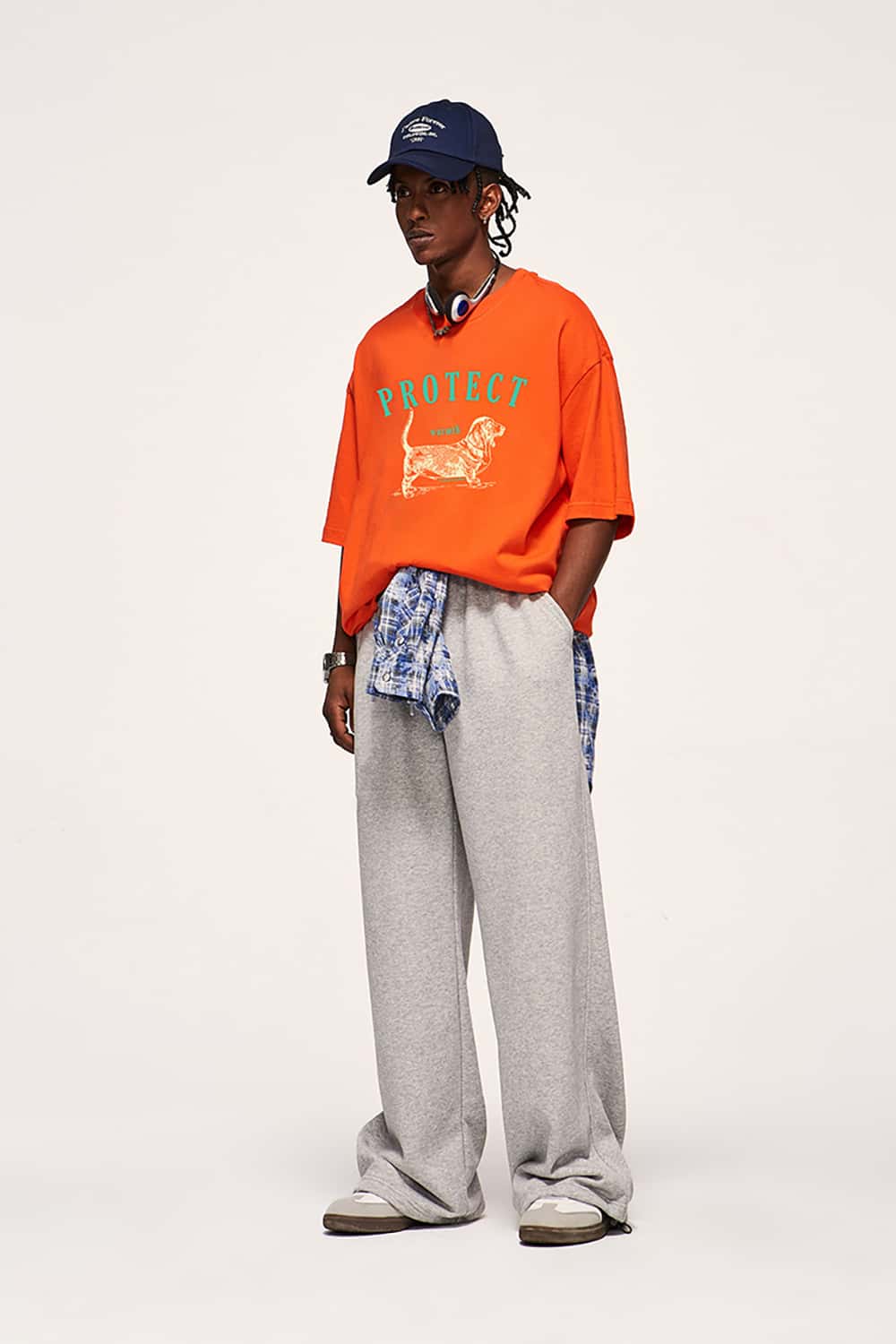 Dog Slurry Print T-Shirt - Loose Fit Fun Animal Short Sleeve