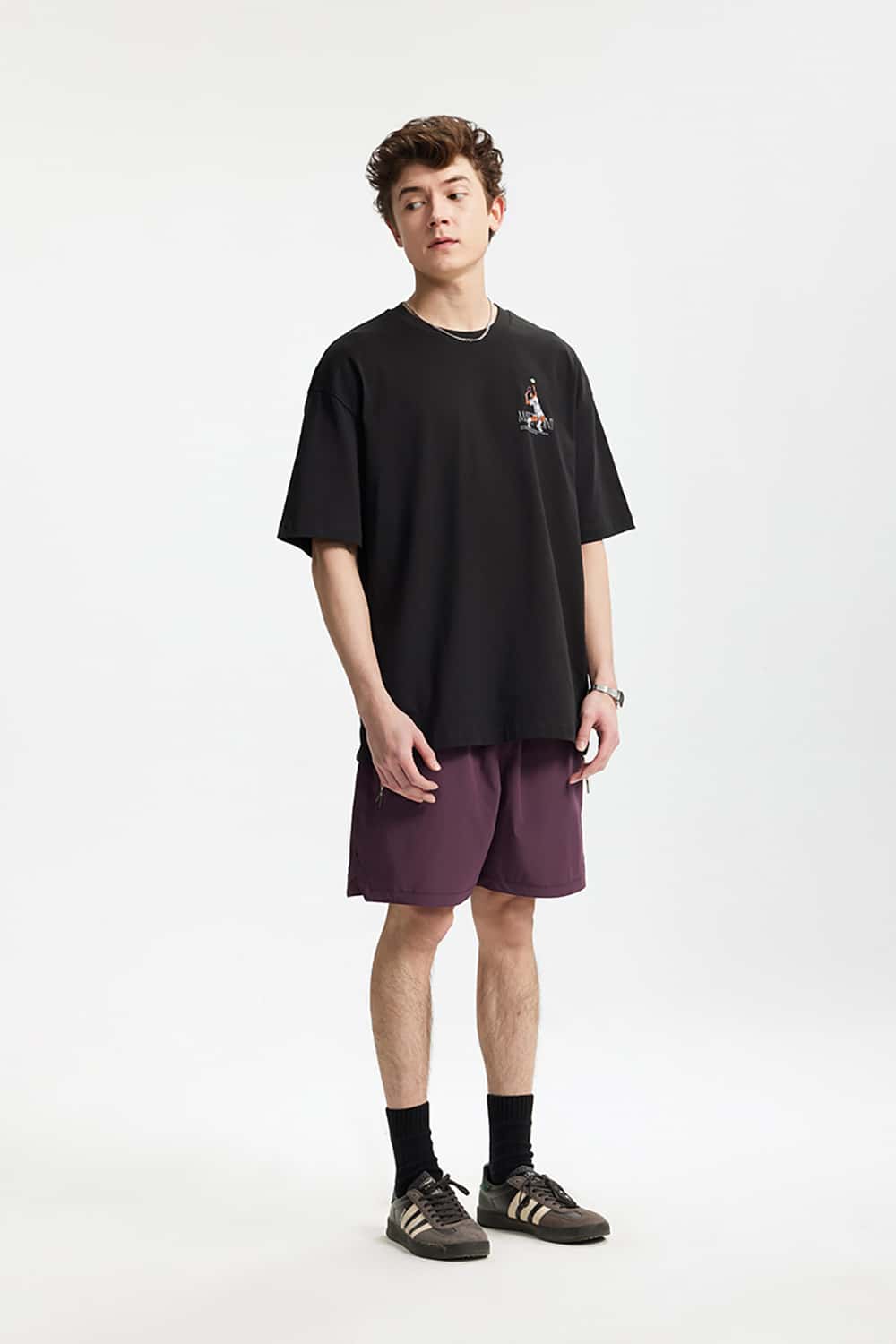 Sports Print Loose Casual Round Neck Short Sleeve T-Shirt