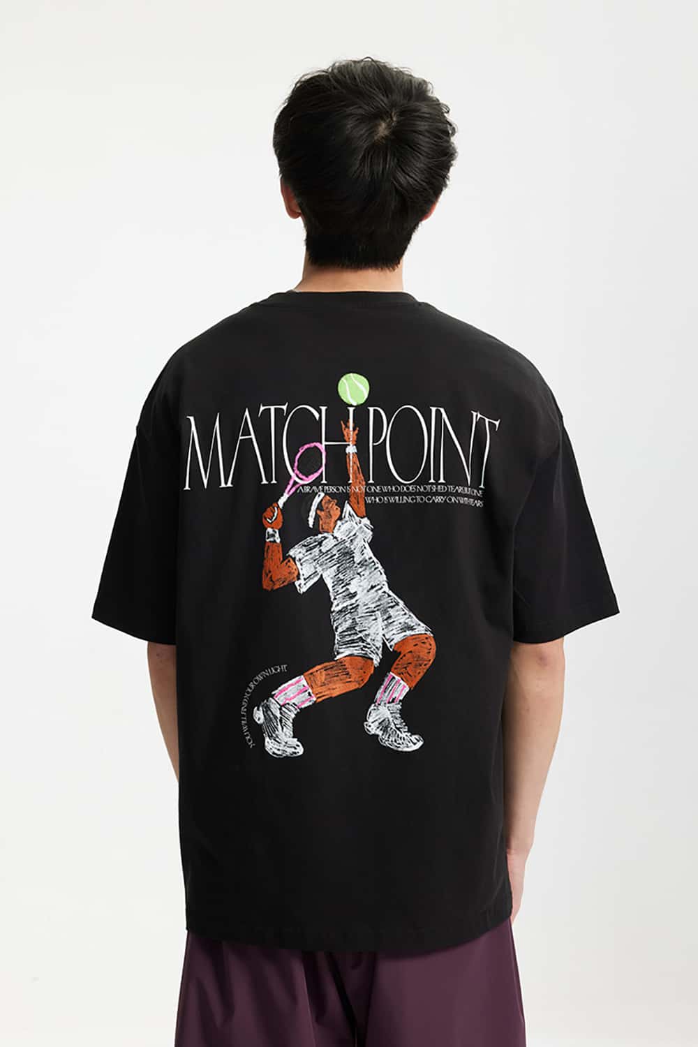 Sports Print Loose Casual Round Neck Short Sleeve T-Shirt
