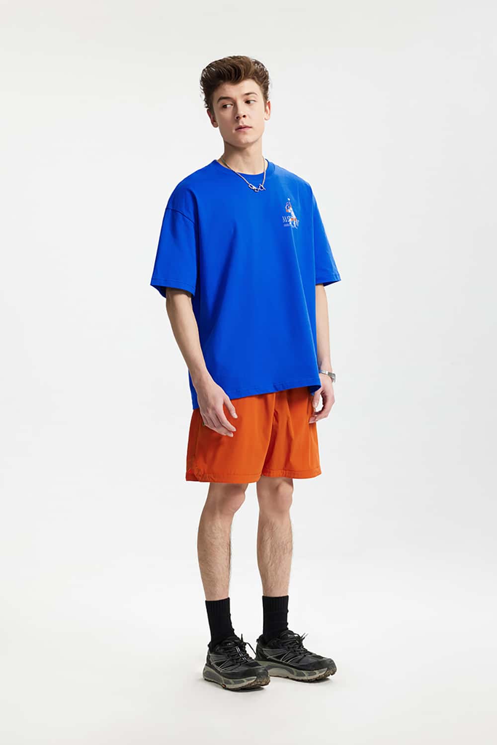 Sports Print Loose Casual Round Neck Short Sleeve T-Shirt
