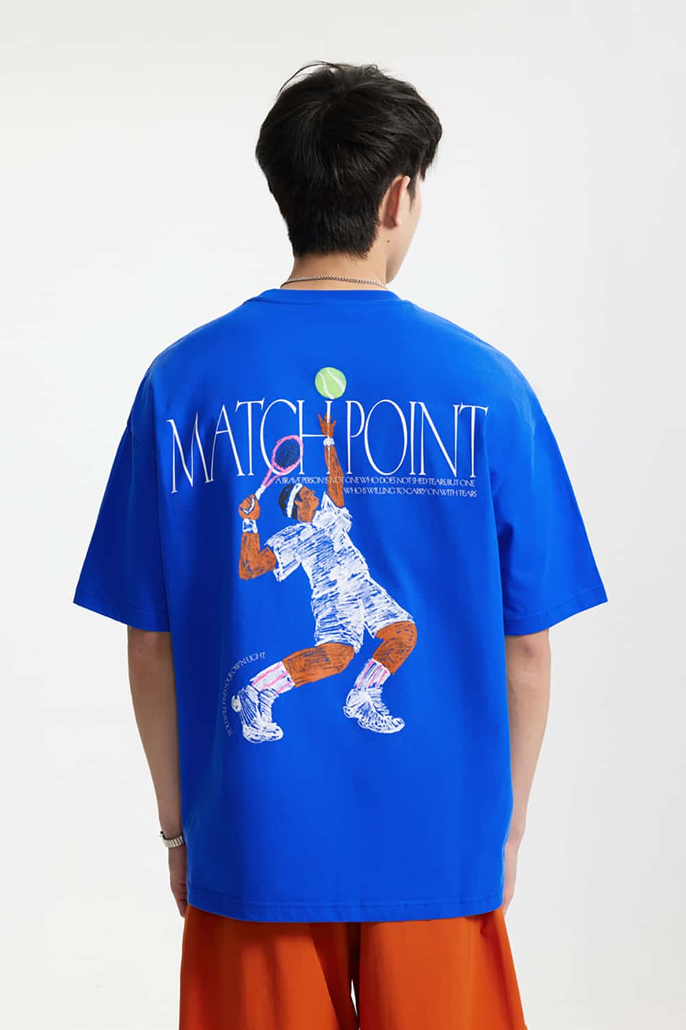 Sports Print Loose Casual Round Neck Short Sleeve T-Shirt