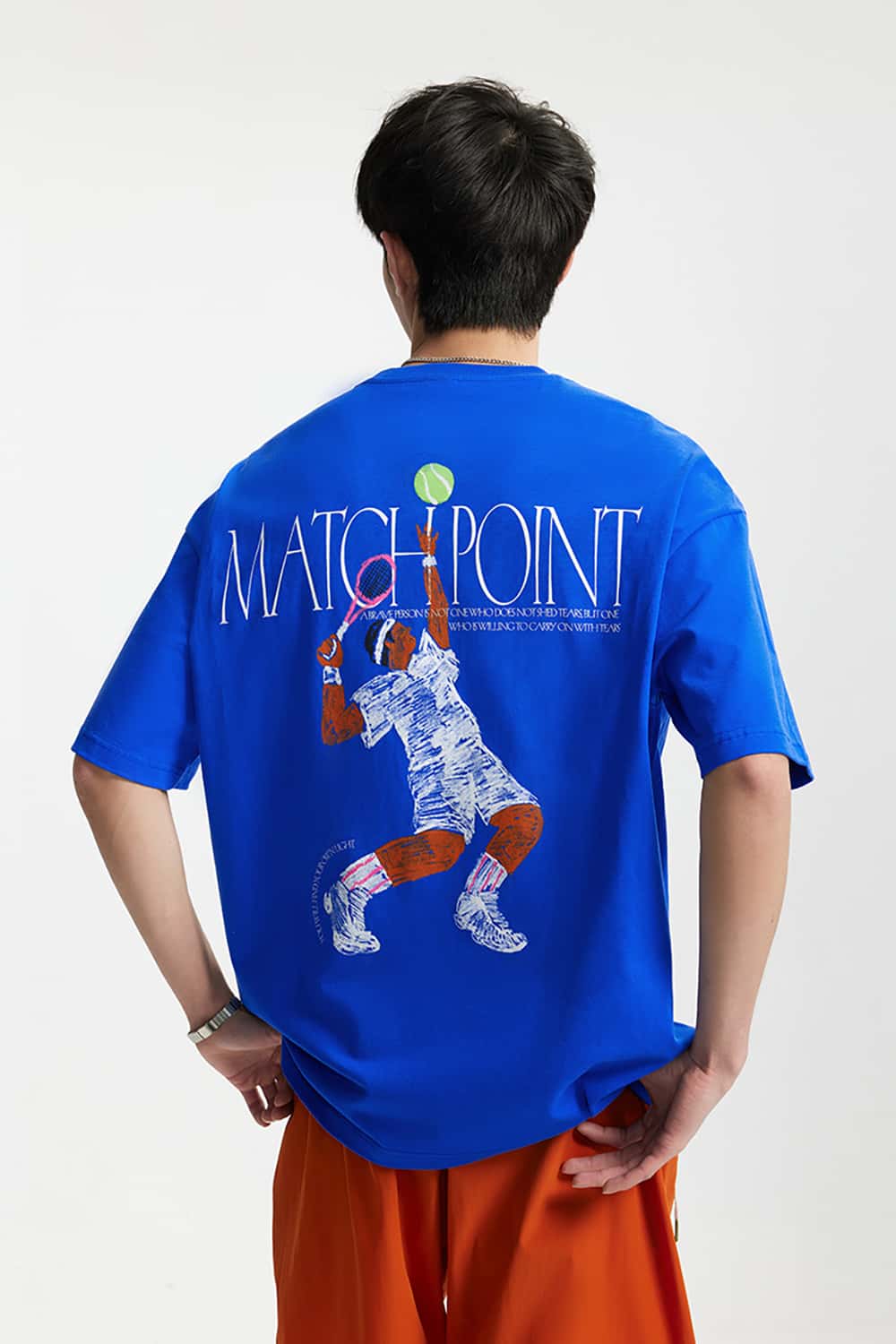 Sports Print Loose Casual Round Neck Short Sleeve T-Shirt