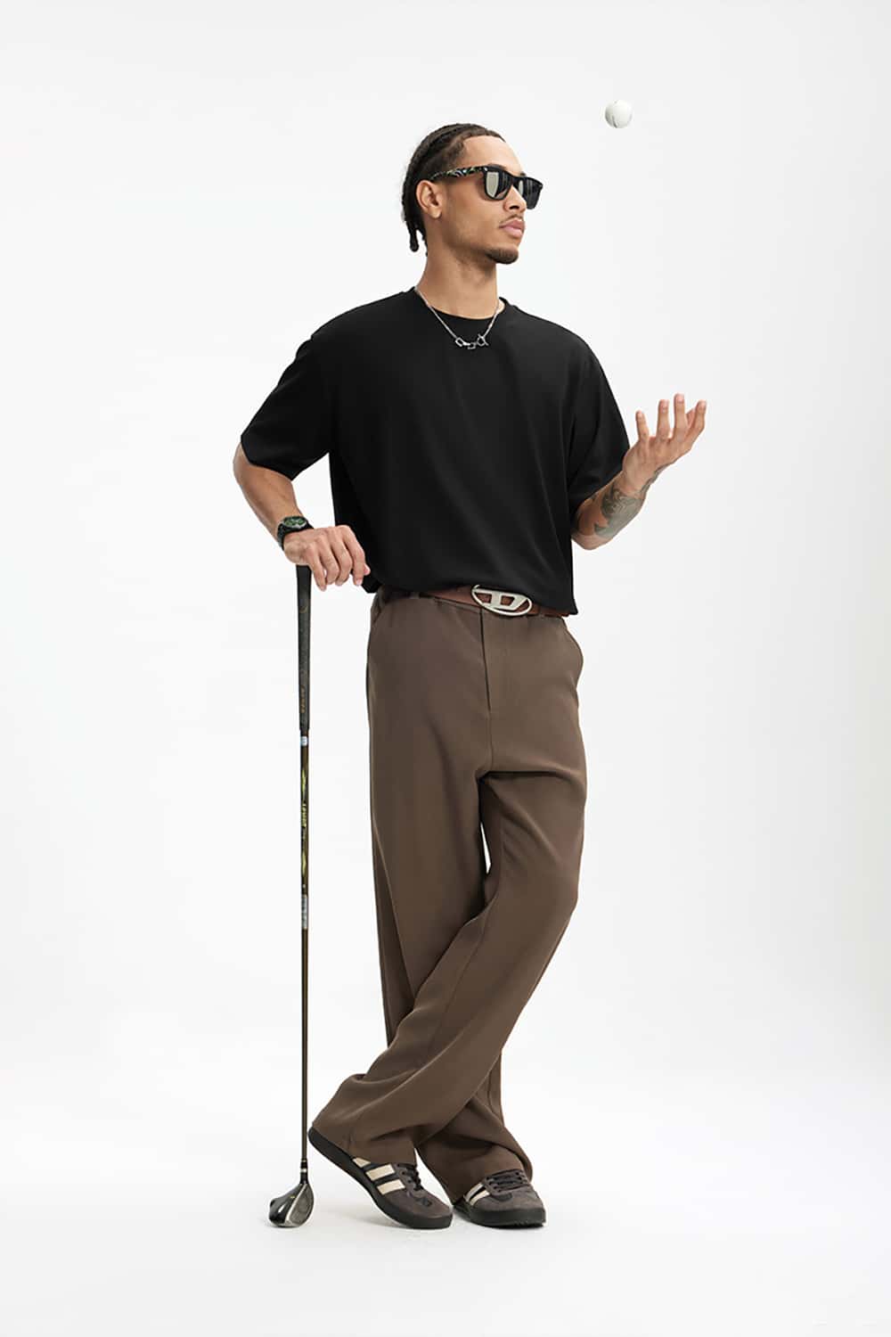 Double-Sided Solid Color Basic Versatile Short Sleeve T-Shirt