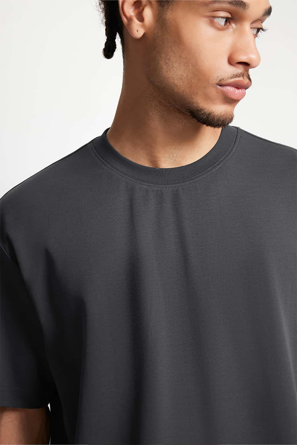 Double-Sided Solid Color Basic Versatile Short Sleeve T-Shirt