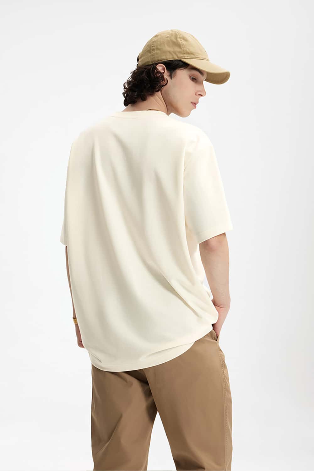 Double-Sided Solid Color Basic Versatile Short Sleeve T-Shirt