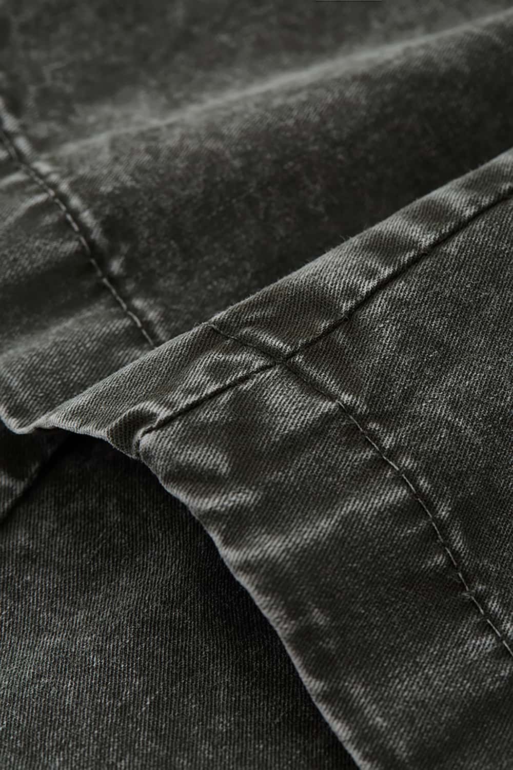 Streetwear Washed Cargo Shorts - Casual Mid-Length Utility Shorts