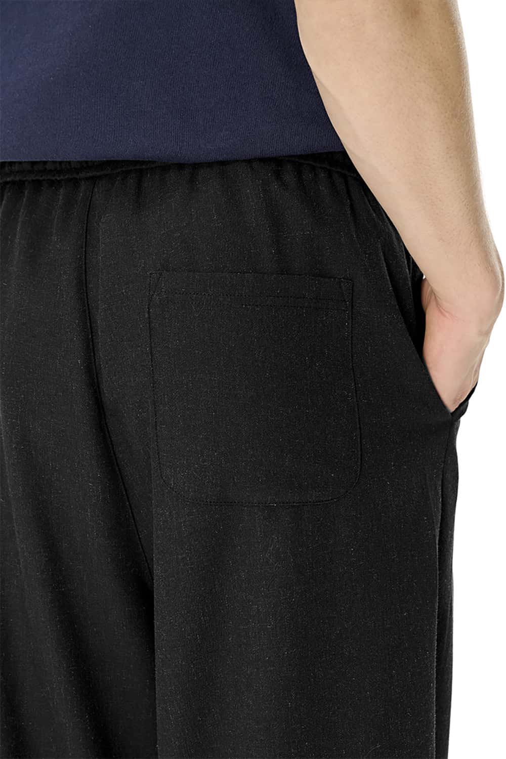 Linen Straight-Leg Pants - Casual Loose-Fit Solid Color Long Trousers