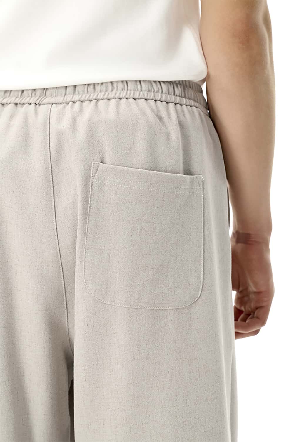 Linen Straight-Leg Pants - Casual Loose-Fit Solid Color Long Trousers