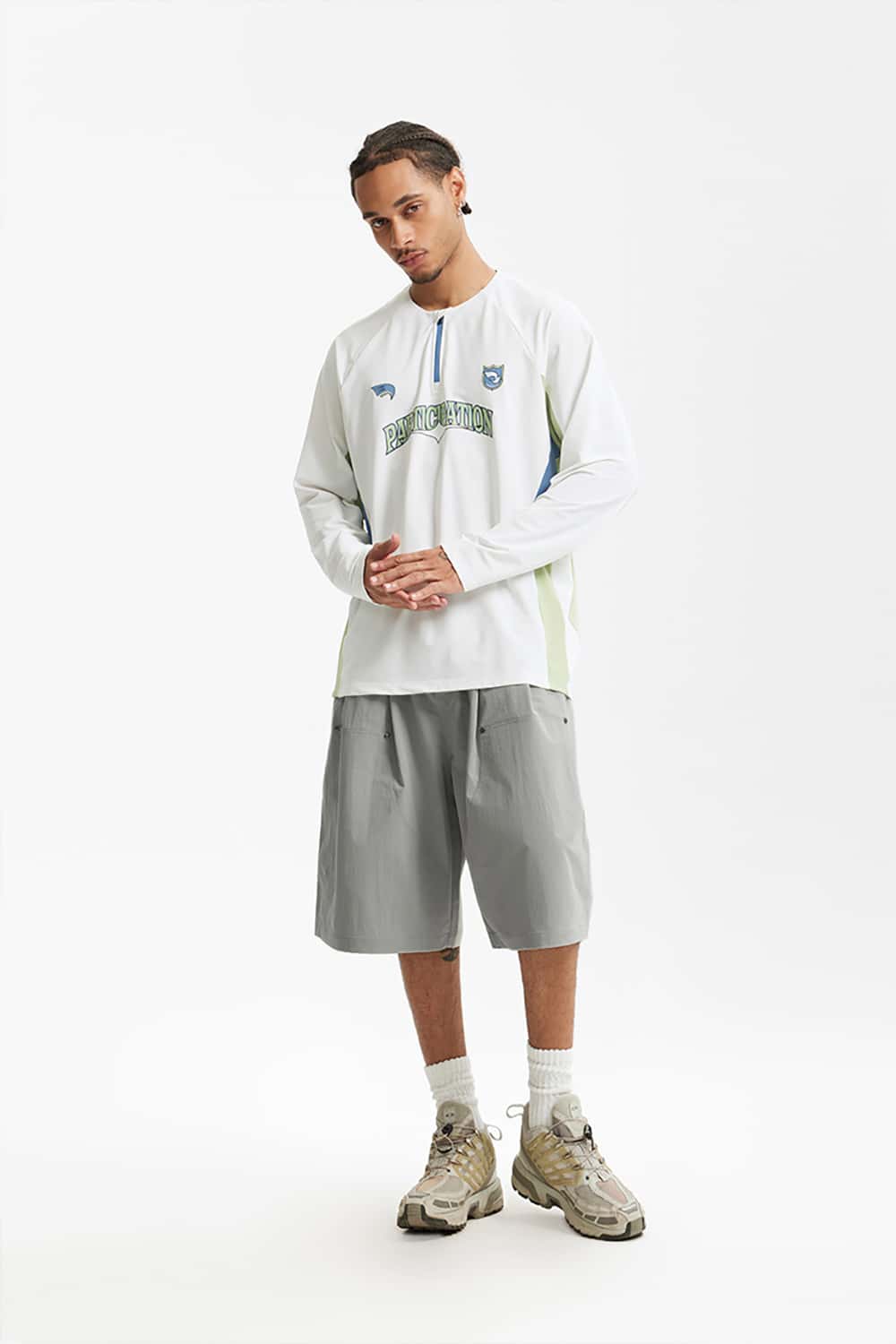 Three-Quarter Length Logger Cargo Shorts - Loose Casual Shorts with Rivet Detail