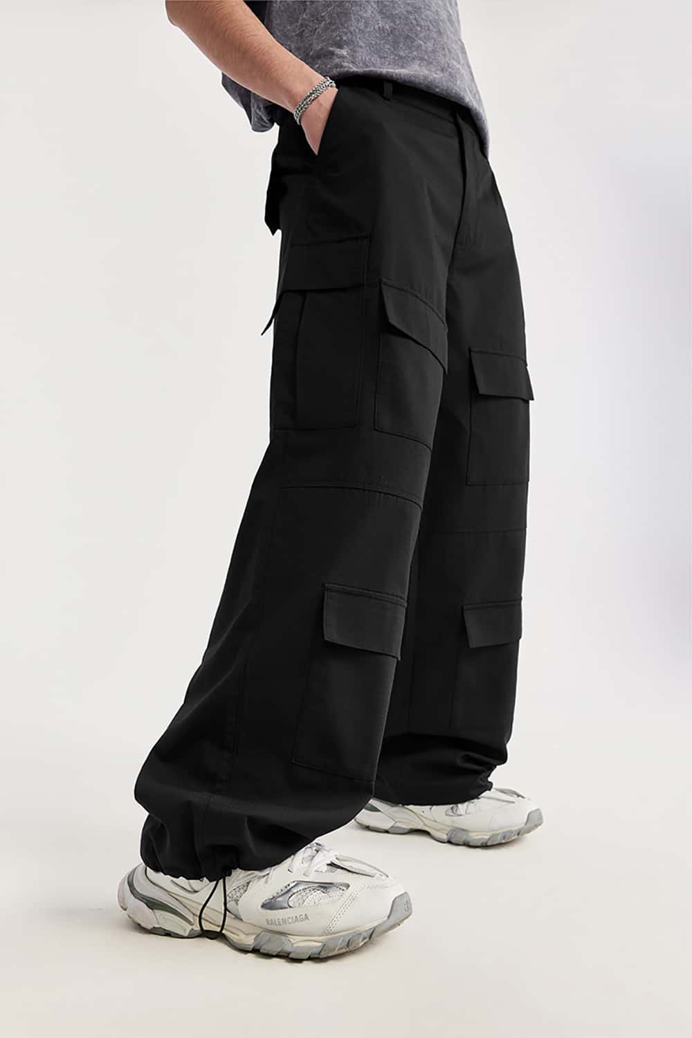 Multi-Pocket Heavy Duty Cargo Pants - Streetwear Wide-Leg Trousers