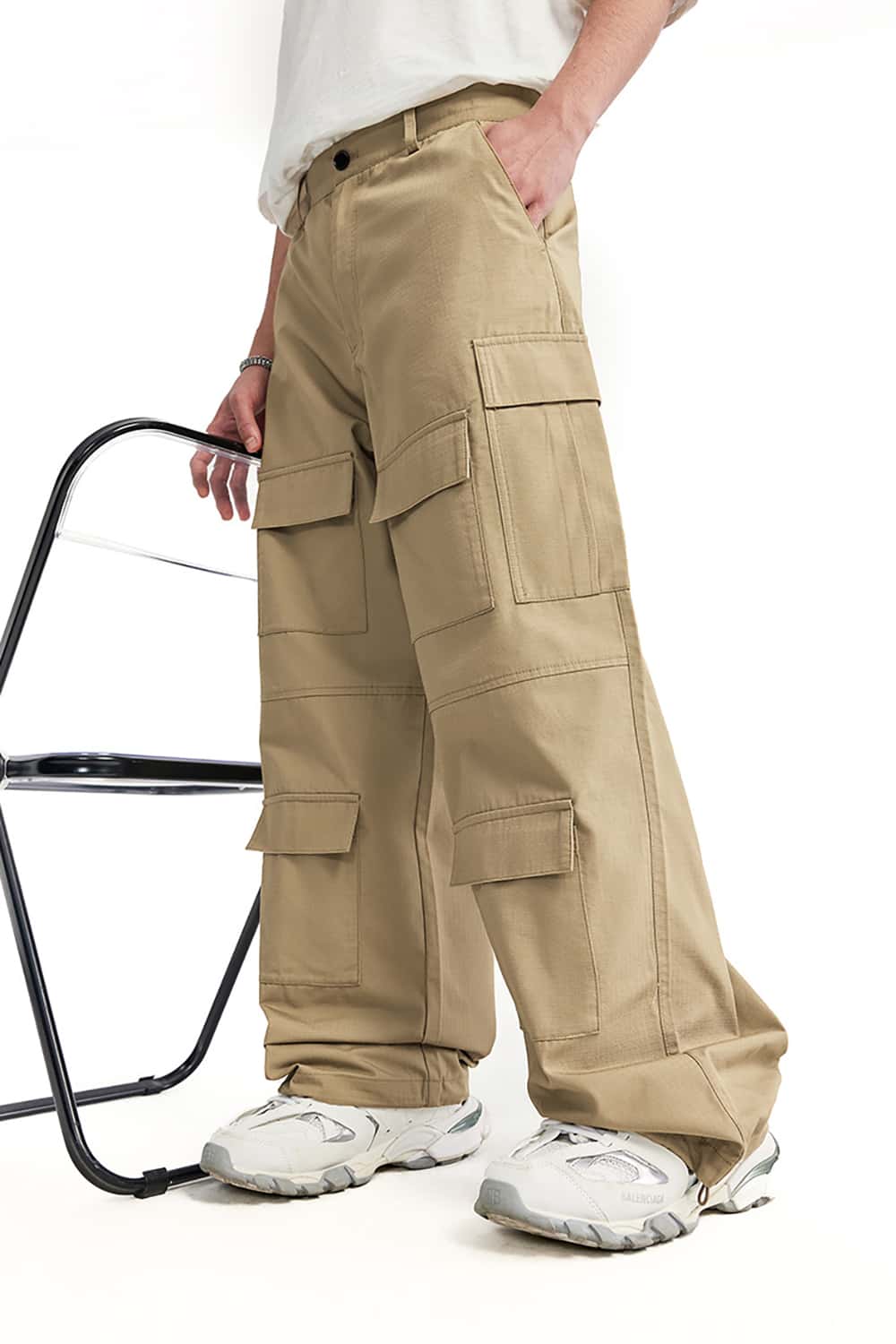 Multi-Pocket Heavy Duty Cargo Pants - Streetwear Wide-Leg Trousers