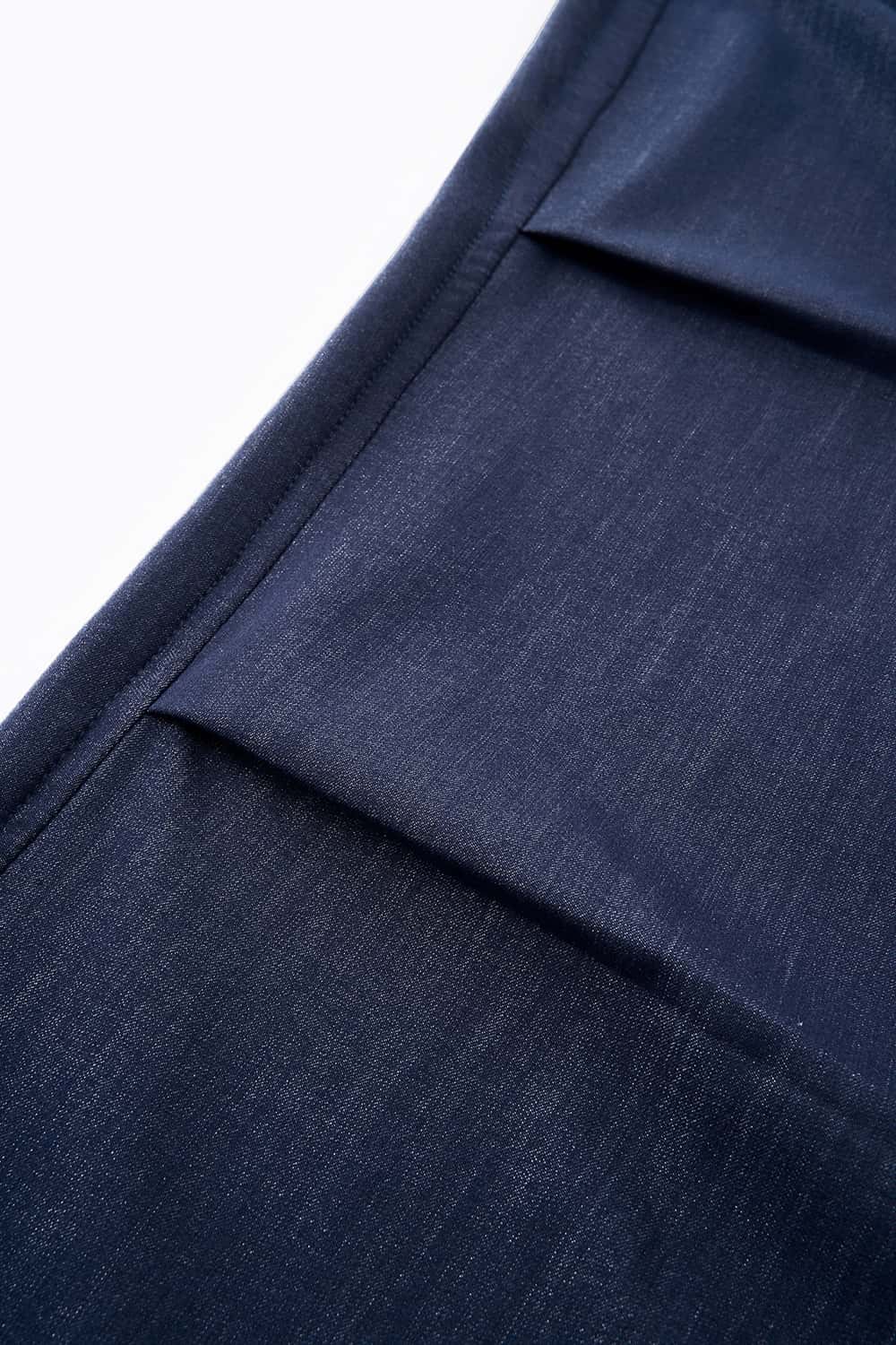 Ice Silk Denim-Like Quick-Dry Wide-Leg Casual Pants