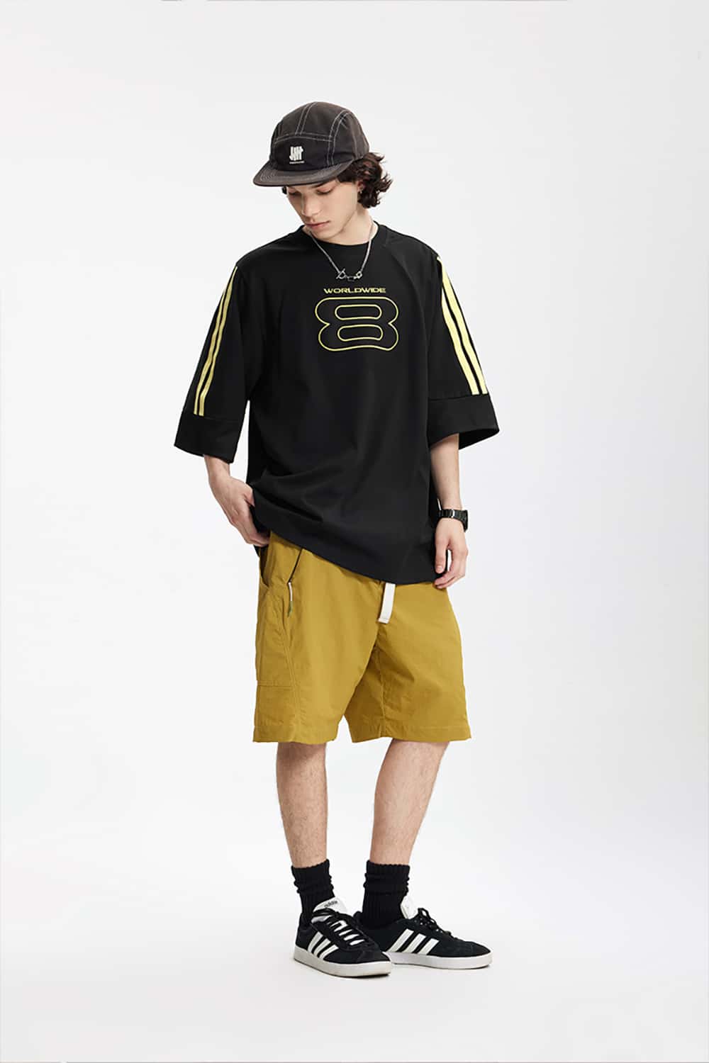 Retro Sports Embroidered T-Shirt - Jersey Style Short Sleeve