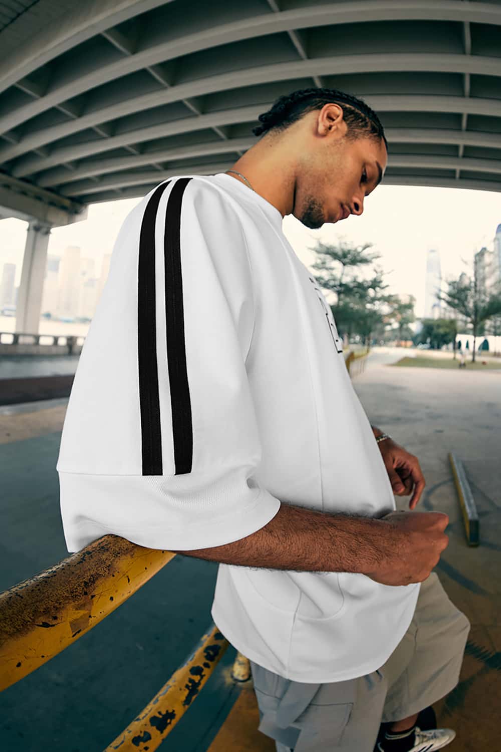 Retro Sports Embroidered T-Shirt - Jersey Style Short Sleeve