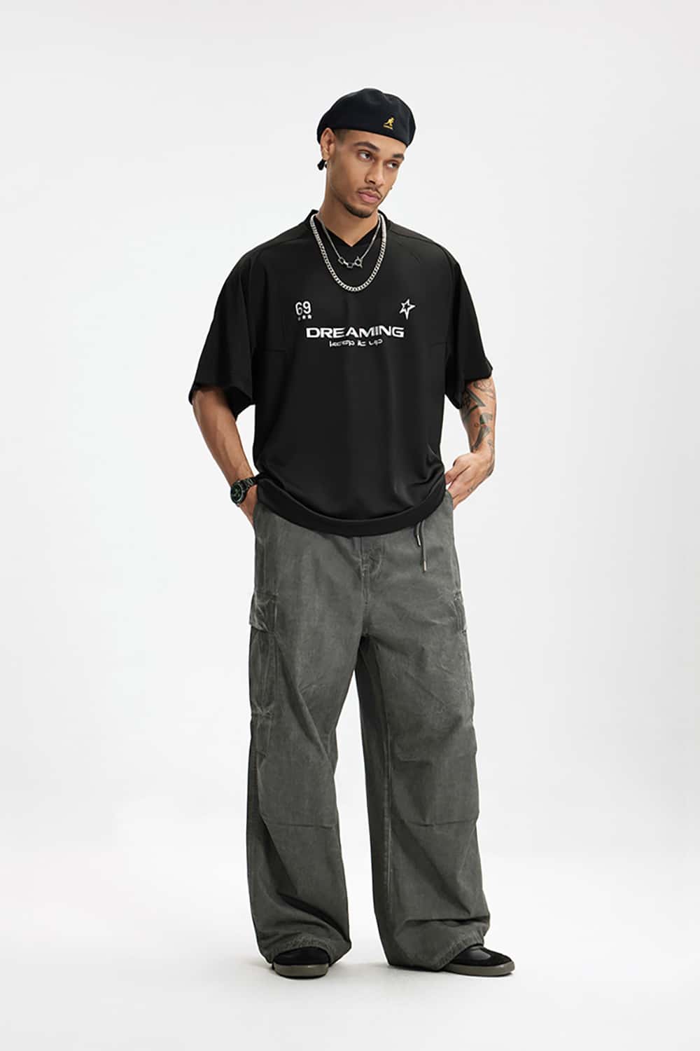 Vintage Sports Silver Foil T-Shirt - Jersey Style Short Sleeve