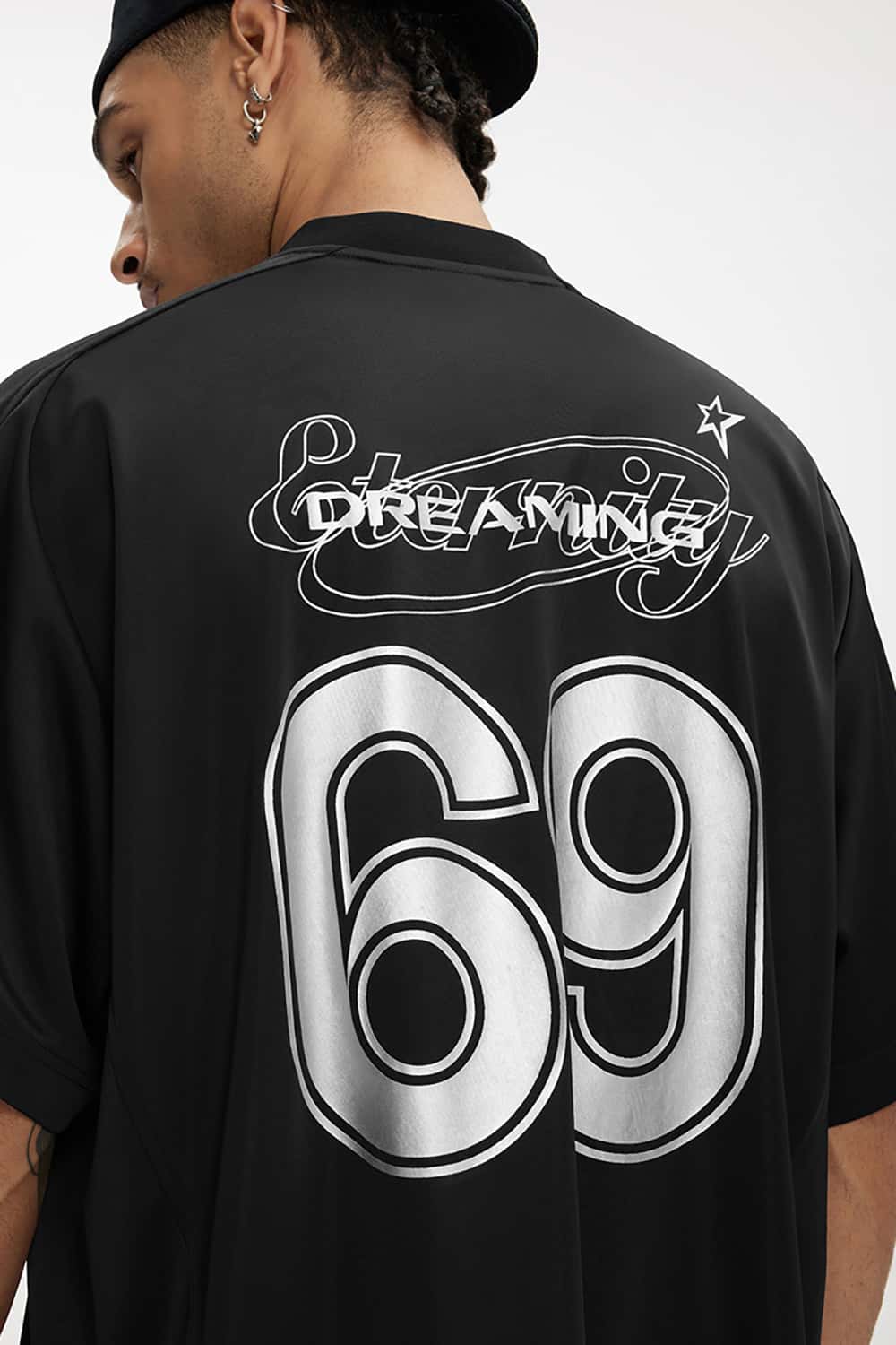 Vintage Sports Silver Foil T-Shirt - Jersey Style Short Sleeve