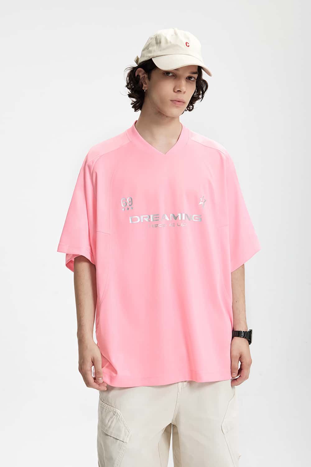 Vintage Sports Silver Foil T-Shirt - Jersey Style Short Sleeve