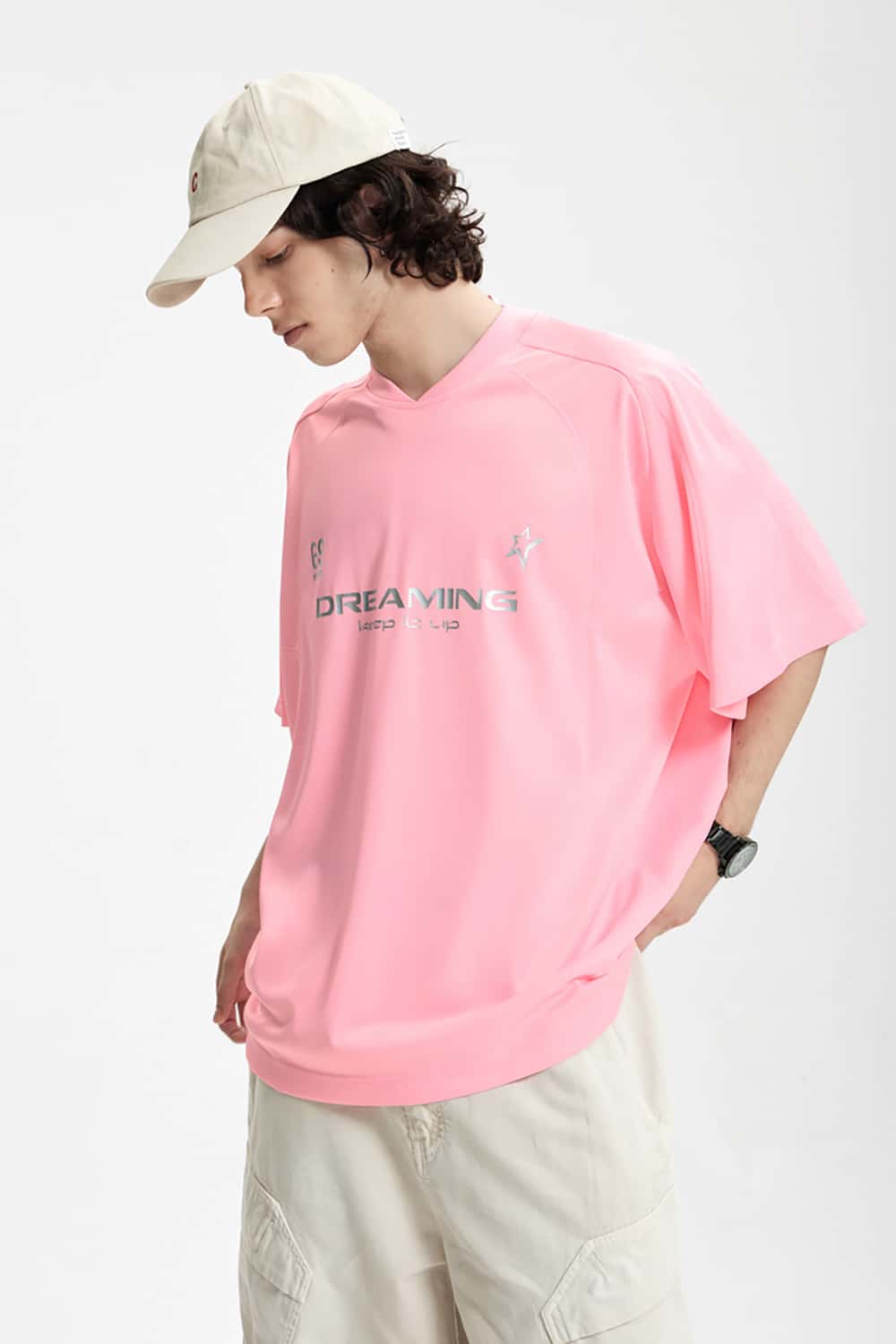 Vintage Sports Silver Foil T-Shirt - Jersey Style Short Sleeve