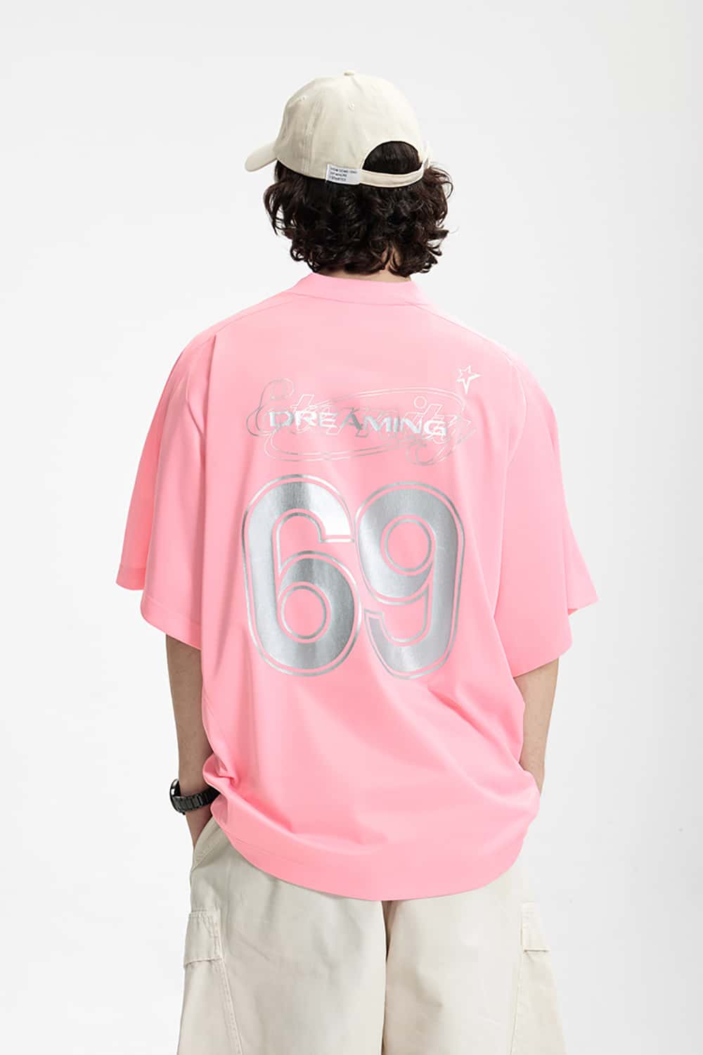 Vintage Sports Silver Foil T-Shirt - Jersey Style Short Sleeve