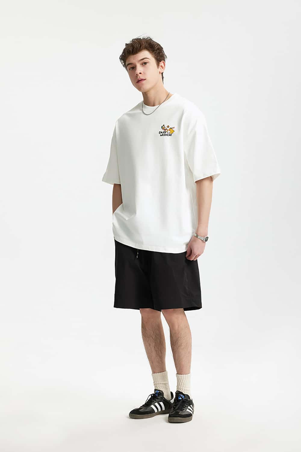 Heavyweight Outdoor Camping Printed T-Shirt - Loose Short Sleeve