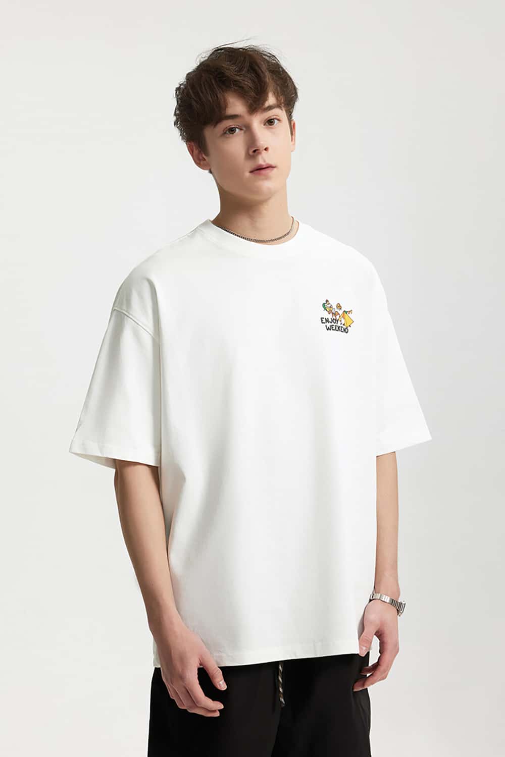 Heavyweight Outdoor Camping Printed T-Shirt - Loose Short Sleeve