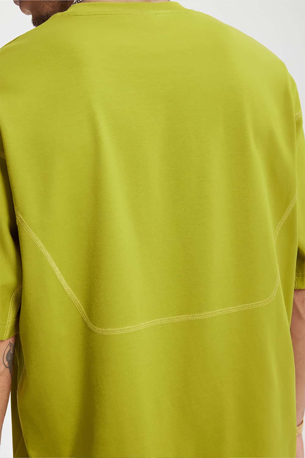Tech-Inspired Transparent Letter Print T-Shirt - Six-in-One Sports Short Sleeve