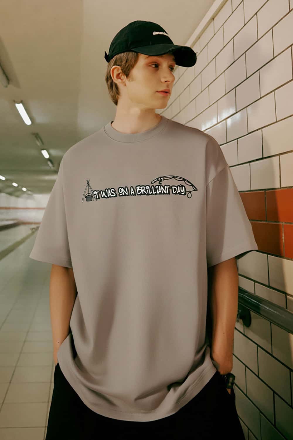 Outdoor Camping Fishing Print T-Shirt with Sorona Cool Feel Short Sleeve