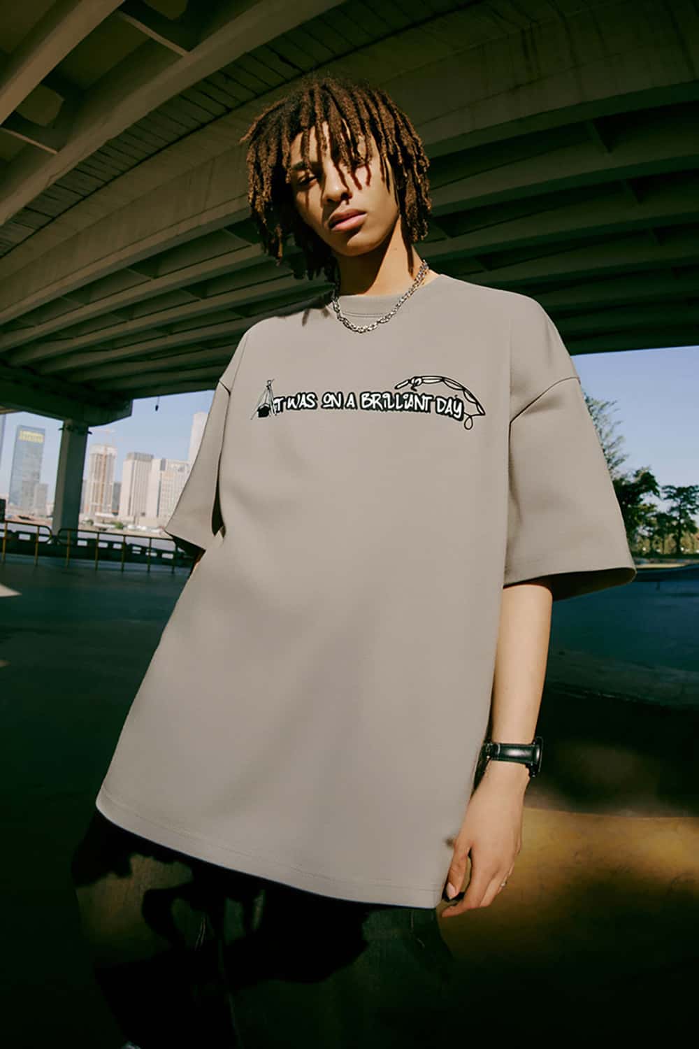 Outdoor Camping Fishing Print T-Shirt with Sorona Cool Feel Short Sleeve