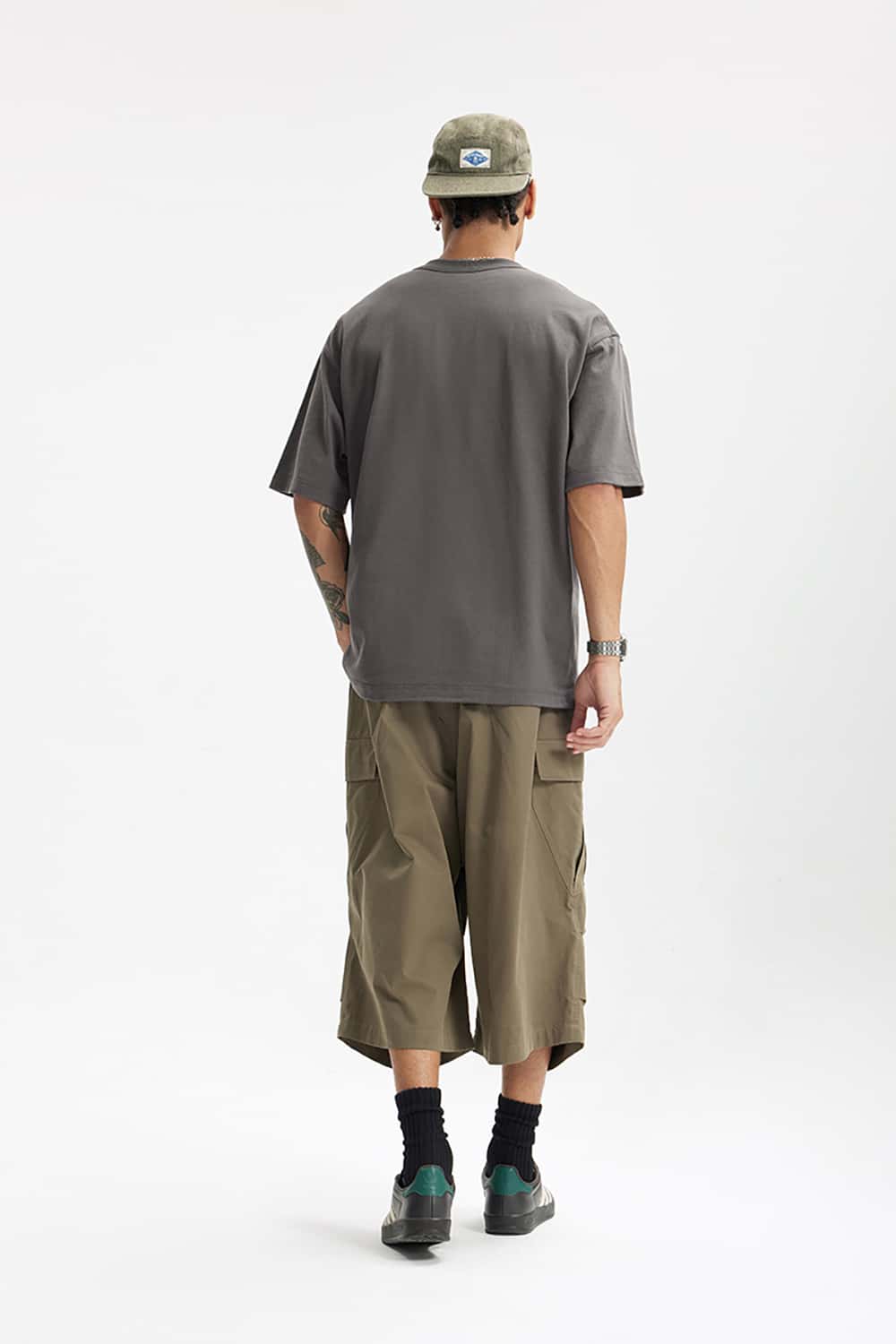 Heavyweight Hemp Cotton Rivet Pocket T-Shirt - Loose Fit Short Sleeve Solid Top