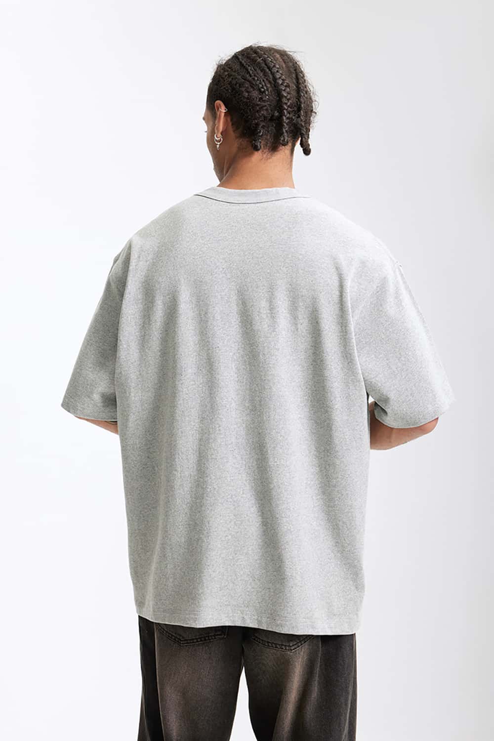 Heavyweight Hemp Cotton Rivet Pocket T-Shirt - Loose Fit Short Sleeve Solid Top