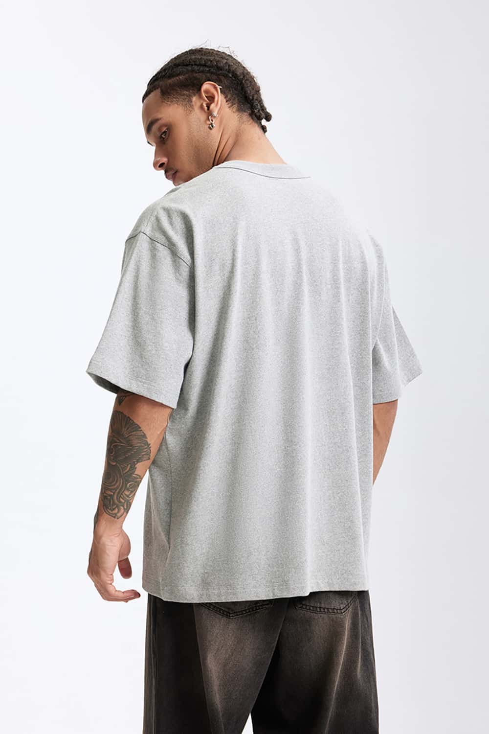 Heavyweight Hemp Cotton Rivet Pocket T-Shirt - Loose Fit Short Sleeve Solid Top