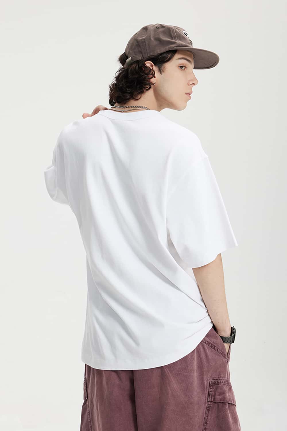 Heavyweight Hemp Cotton Rivet Pocket T-Shirt - Loose Fit Short Sleeve Solid Top