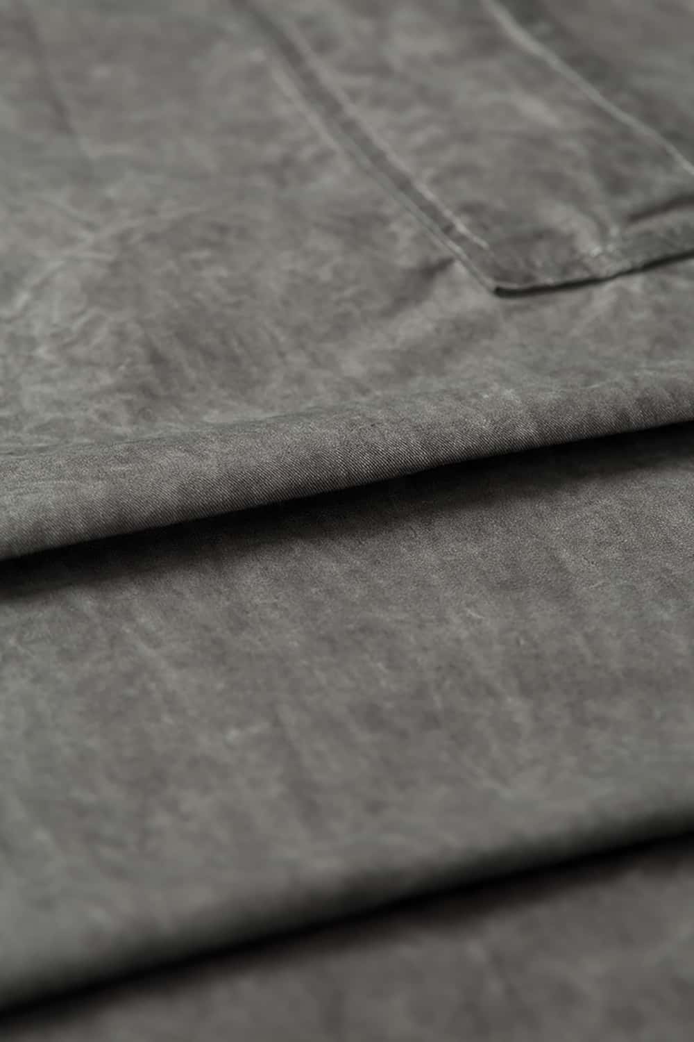 Heavy Washed Cargo Pants with Vintage Pockets - Loose Wide-Leg Casual Trousers