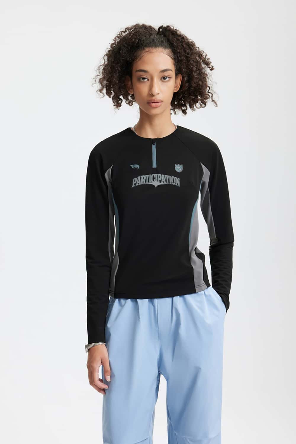 Elastic Textured Long-Sleeve Cycling Jersey - Outdoor Sports Top