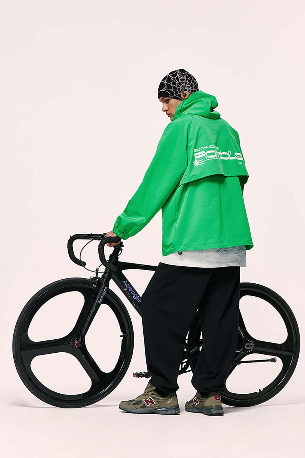 Printed Windbreaker Jacket with Zipper - Lightweight Outdoor Shell