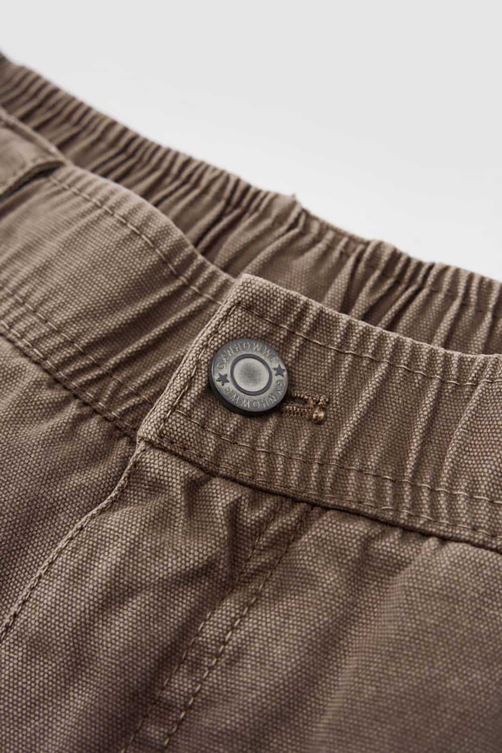 Heavy Wash Multi-Pocket Utility Cargo Shorts - Loose Fit Casual Mid-Length
