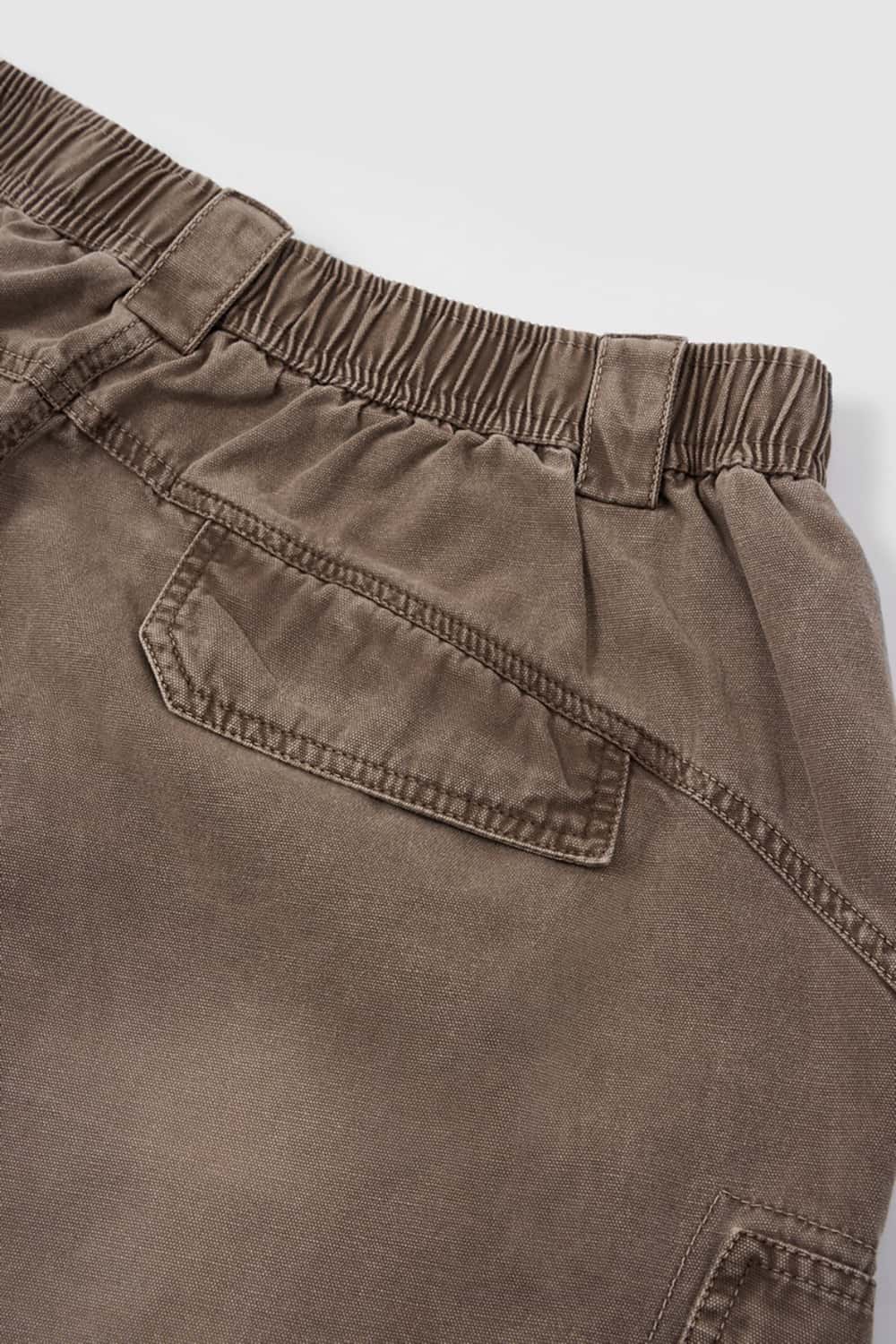Heavy Wash Multi-Pocket Utility Cargo Shorts - Loose Fit Casual Mid-Length