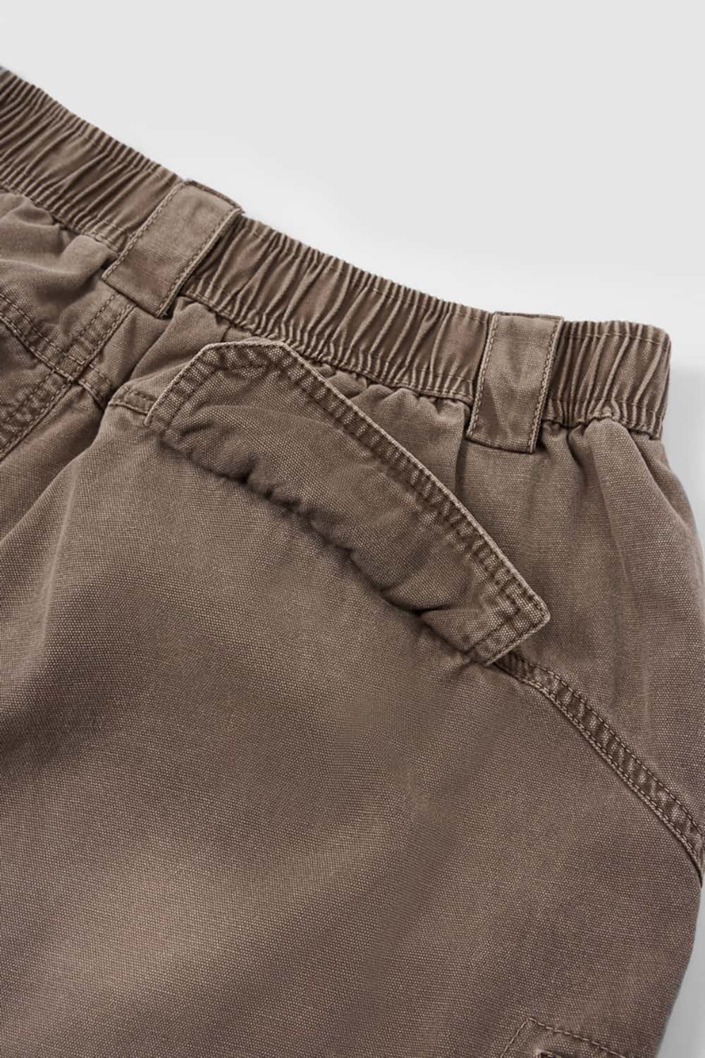 Heavy Wash Multi-Pocket Utility Cargo Shorts - Loose Fit Casual Mid-Length
