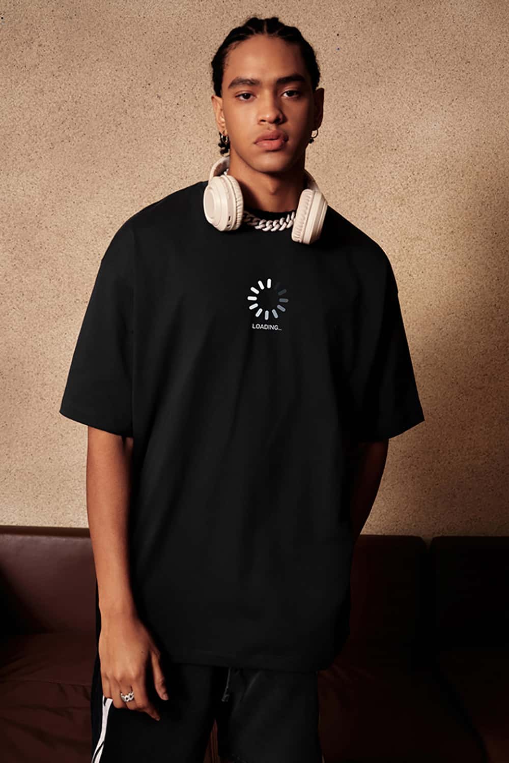 Eco-Friendly Streetwear Short Sleeve T-Shirt - "Loading" Print