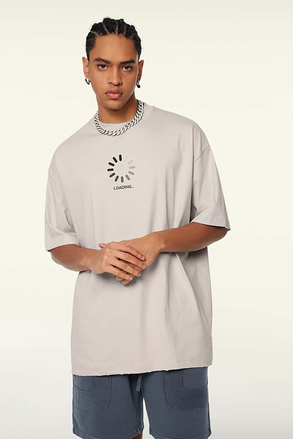 Eco-Friendly Streetwear Short Sleeve T-Shirt - "Loading" Print
