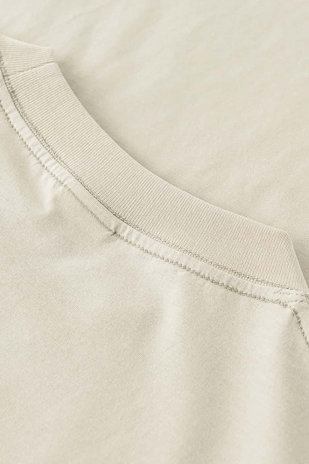 180g Low Shrink Pure Cotton Drop Shoulder Solid Color Short Sleeve T-Shirt