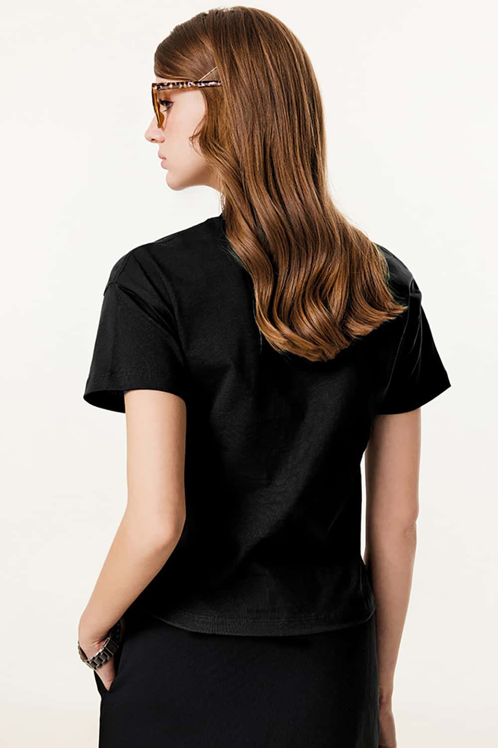 Long Staple Cotton Round Neck Casual Sport Short Sleeve Slimming T-Shirt
