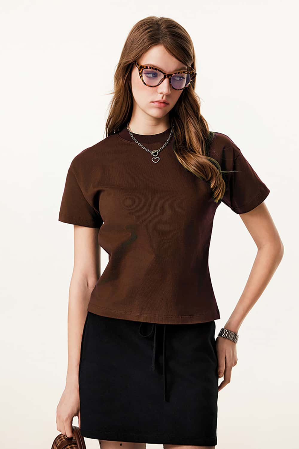 Long Staple Cotton Round Neck Casual Sport Short Sleeve Slimming T-Shirt
