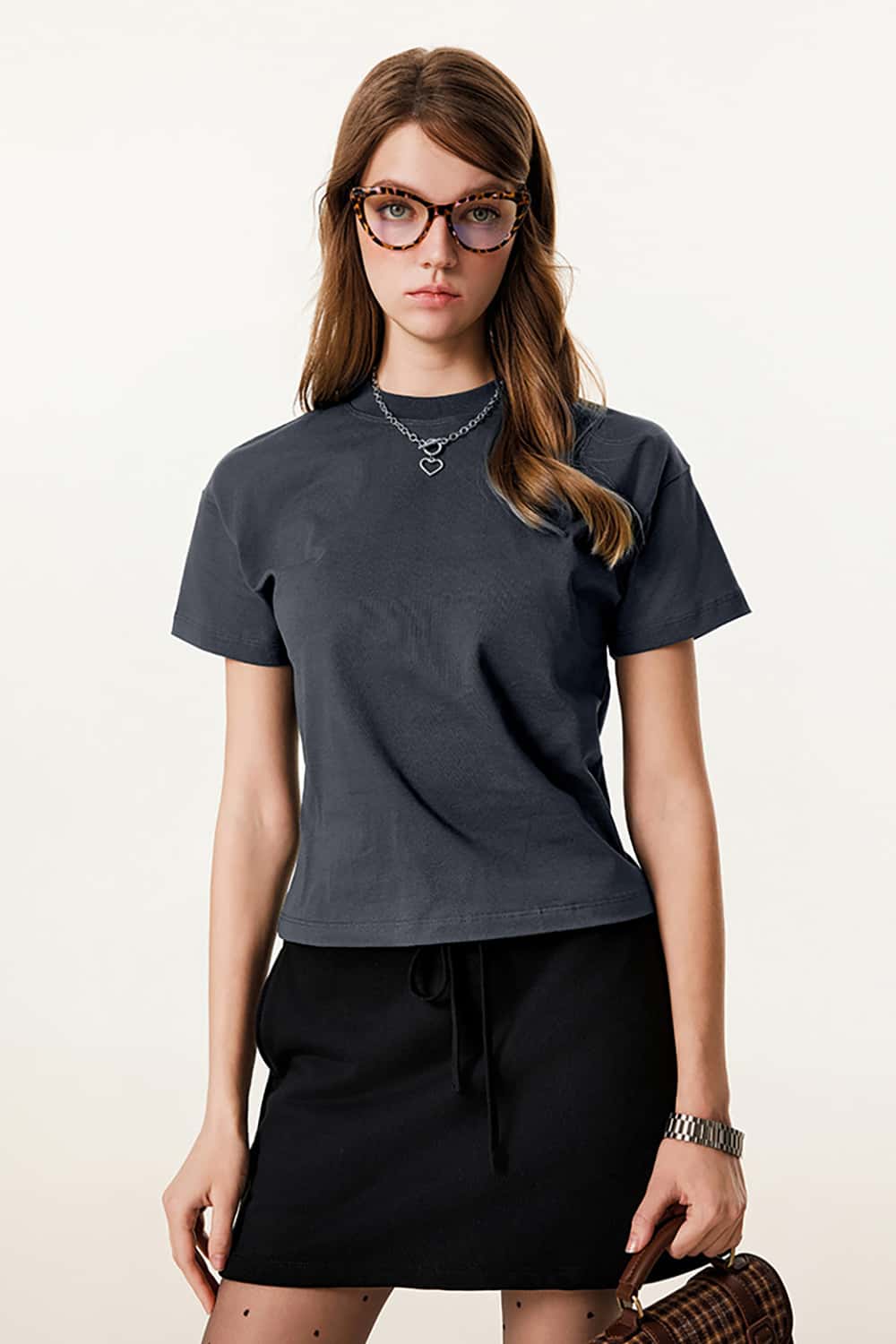 Long Staple Cotton Round Neck Casual Sport Short Sleeve Slimming T-Shirt