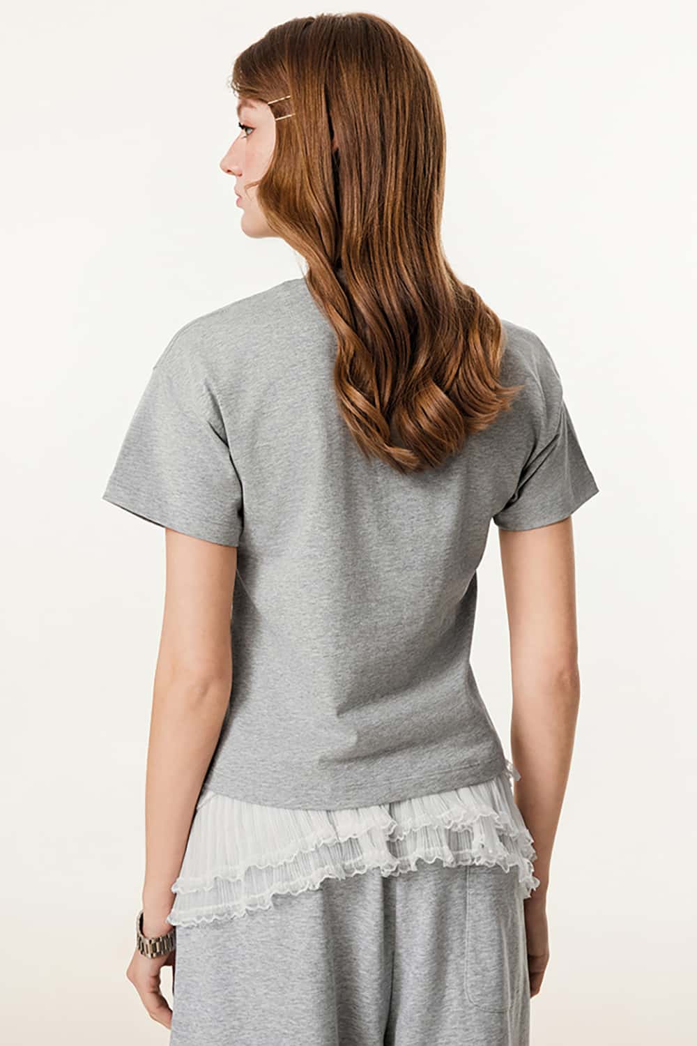 Long Staple Cotton Round Neck Casual Sport Short Sleeve Slimming T-Shirt