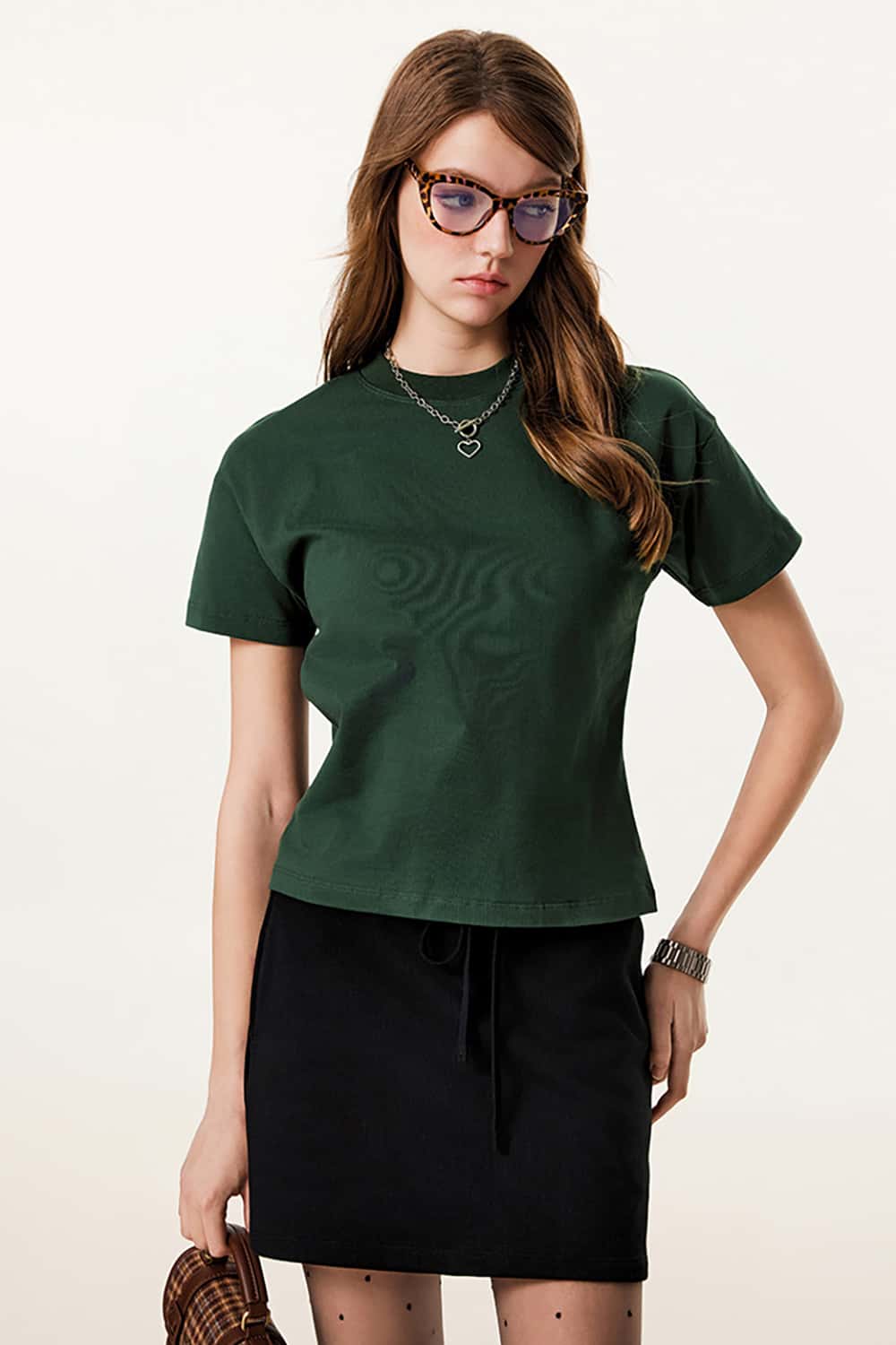 Long Staple Cotton Round Neck Casual Sport Short Sleeve Slimming T-Shirt