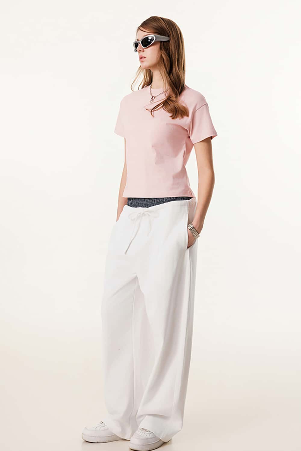 Long Staple Cotton Round Neck Casual Sport Short Sleeve Slimming T-Shirt