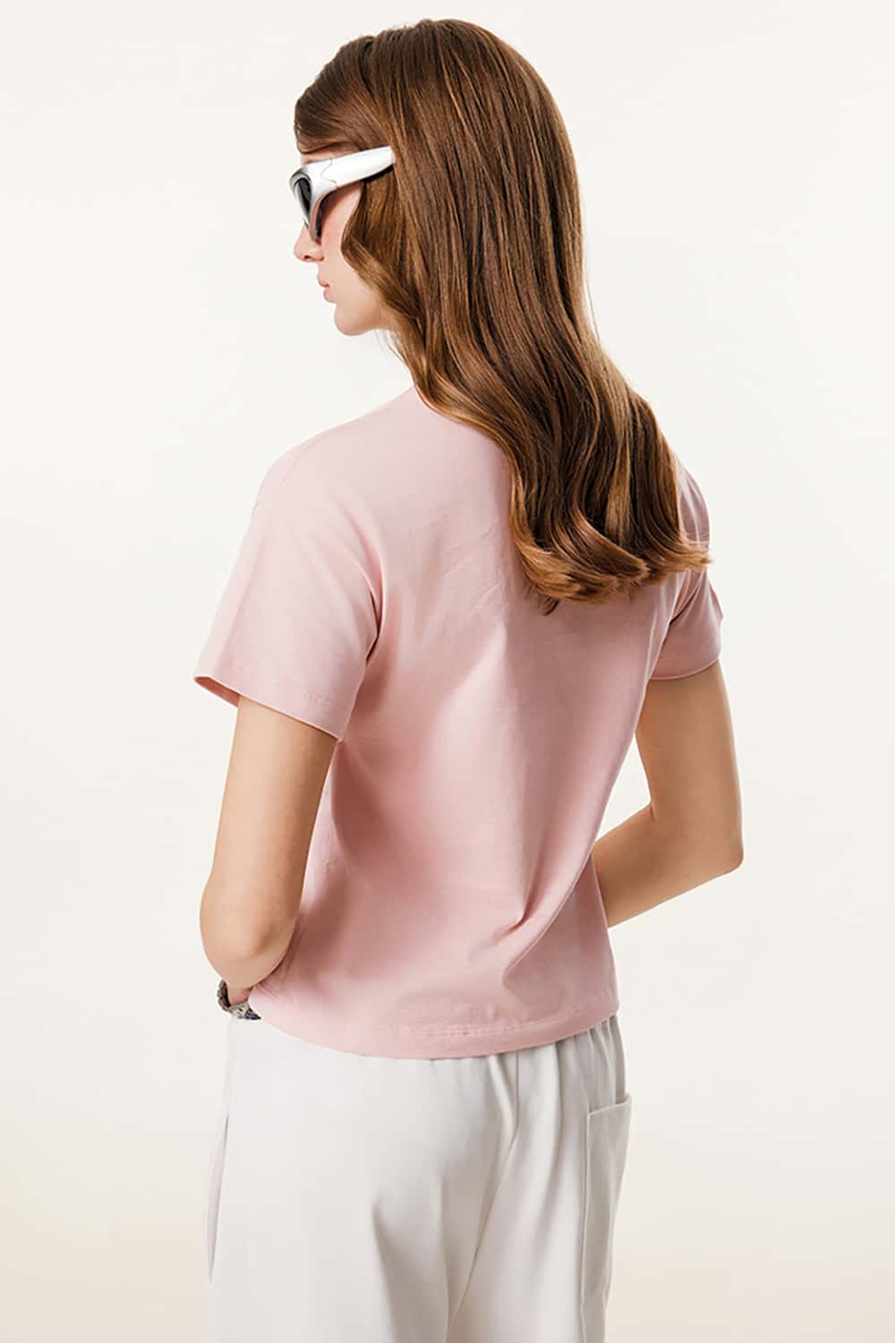 Long Staple Cotton Round Neck Casual Sport Short Sleeve Slimming T-Shirt